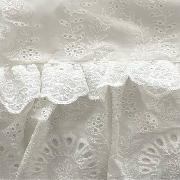 NWOT Lulus How Much I Love You White Eyelet Tiered Midi Dress Small - Picture 8 of 8